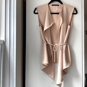 Zara beige (light peach) draped vest